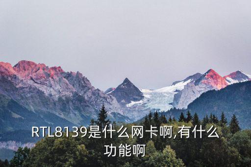 RTL8139是什么网卡啊,有什么功能啊