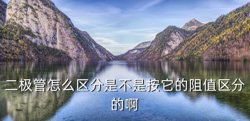 二极管怎么区分是不是按它的阻值区分的啊