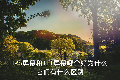 IPS屏幕和TFT屏幕哪个好为什么它们有什么区别