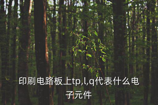 印刷电路板上tp,l,q代表什么电子元件
