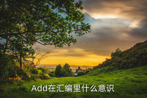 Add在汇编里什么意识
