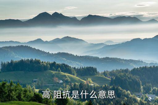 高 阻抗是什么意思