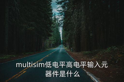 multisim低电平高电平输入元 器件是什么