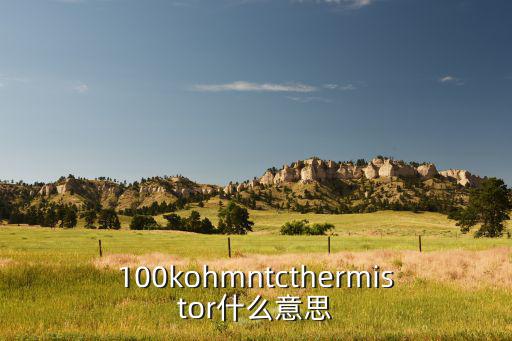 100kohmntcthermistor什么意思