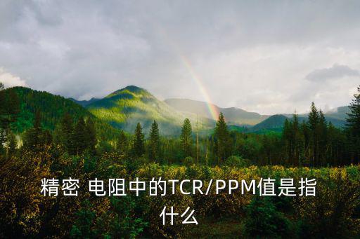 精密 电阻中的TCR/PPM值是指什么